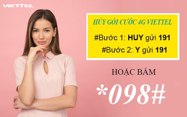 cách hủy gói 4G Viettel