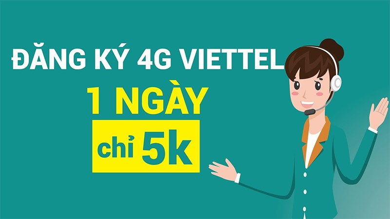 gói cước 4G Viettel 5K 1 ngày